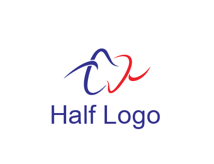 line art teeth dental logo