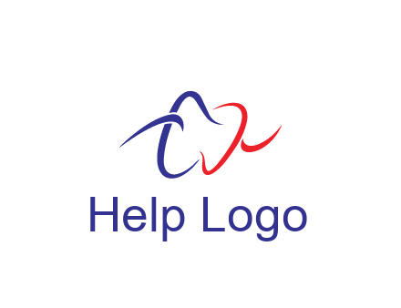line art teeth dental logo