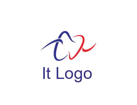 line art teeth dental logo