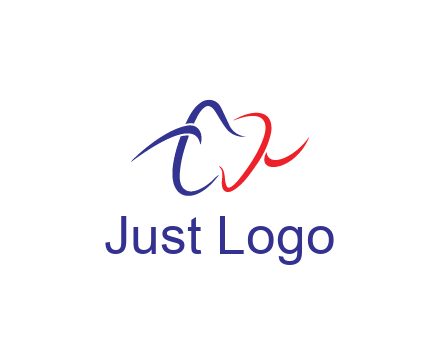 line art teeth dental logo