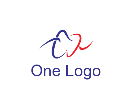 line art teeth dental logo