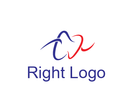 line art teeth dental logo