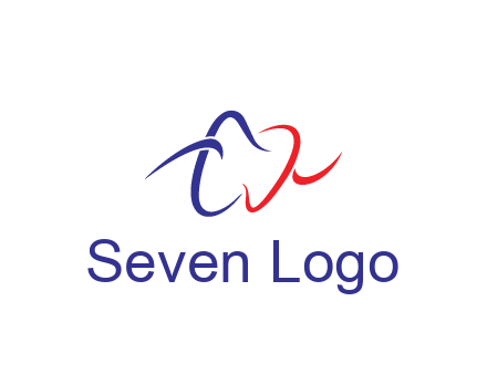 line art teeth dental logo