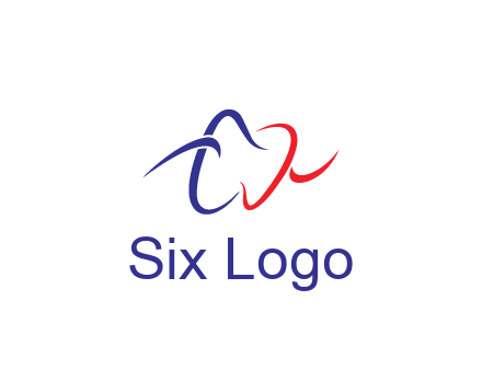 line art teeth dental logo
