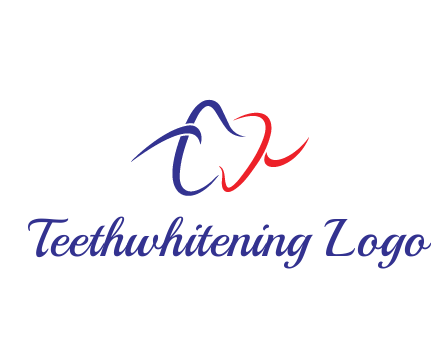 line art teeth dental logo