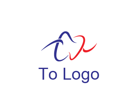 line art teeth dental logo