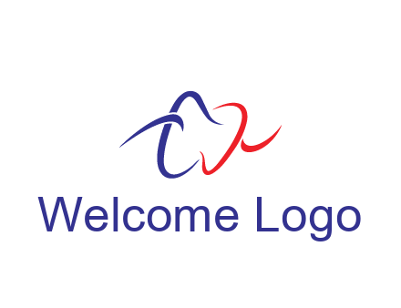 line art teeth dental logo