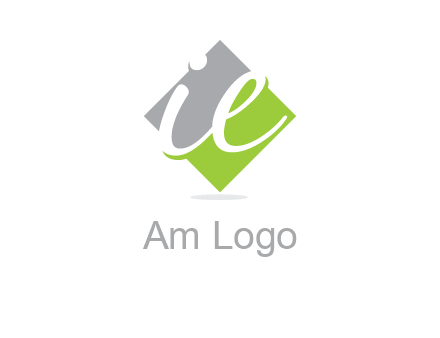 letter i and e inside the rhombus shape logo