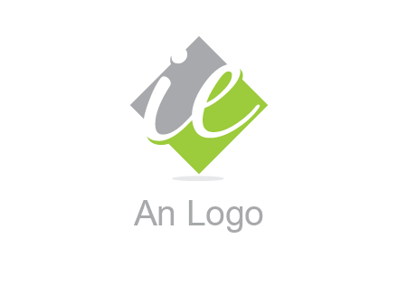 letter i and e inside the rhombus shape logo