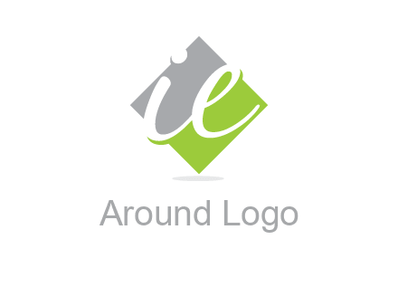 letter i and e inside the rhombus shape logo