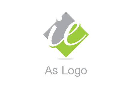 letter i and e inside the rhombus shape logo