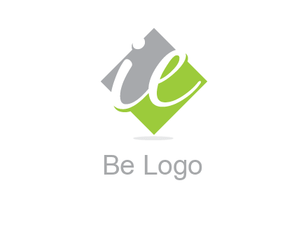 letter i and e inside the rhombus shape logo