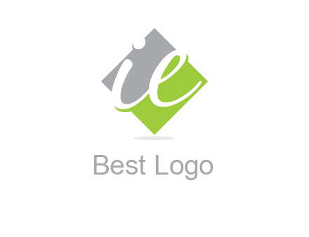 letter i and e inside the rhombus shape logo