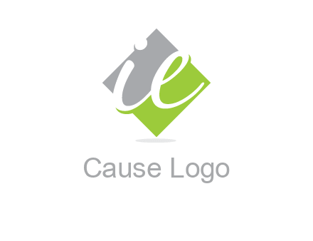 letter i and e inside the rhombus shape logo