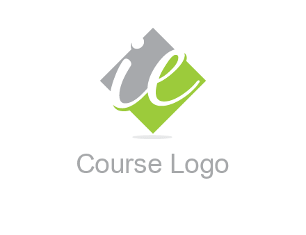 letter i and e inside the rhombus shape logo