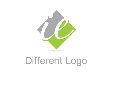 letter i and e inside the rhombus shape logo