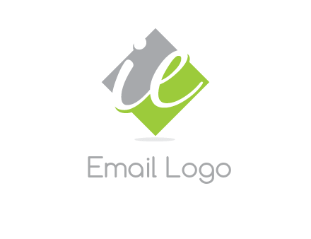 letter i and e inside the rhombus shape logo