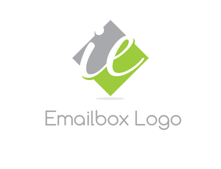 letter i and e inside the rhombus shape logo
