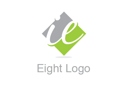 letter i and e inside the rhombus shape logo