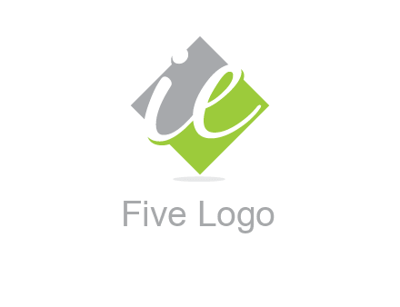 letter i and e inside the rhombus shape logo