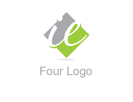 letter i and e inside the rhombus shape logo