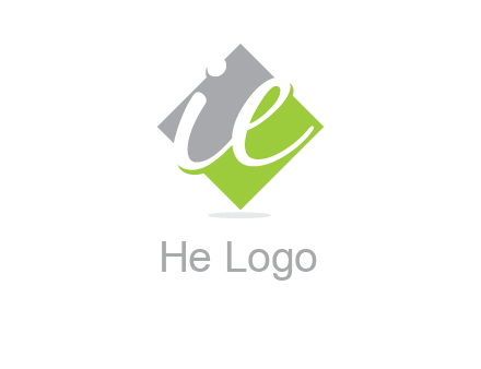 letter i and e inside the rhombus shape logo