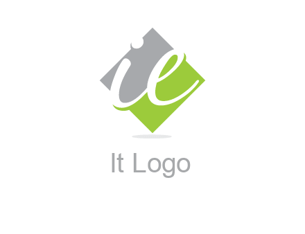 letter i and e inside the rhombus shape logo