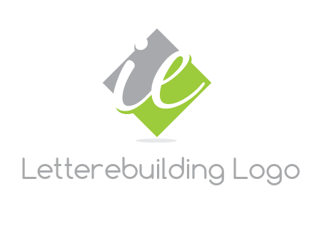 letter i and e inside the rhombus shape logo