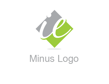 letter i and e inside the rhombus shape logo