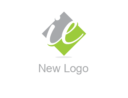 letter i and e inside the rhombus shape logo