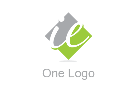 letter i and e inside the rhombus shape logo