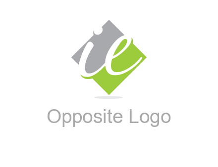 letter i and e inside the rhombus shape logo