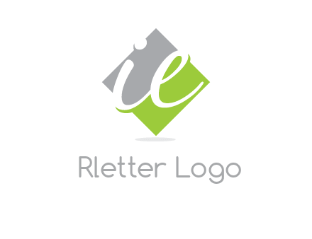 letter i and e inside the rhombus shape logo