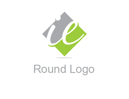 letter i and e inside the rhombus shape logo
