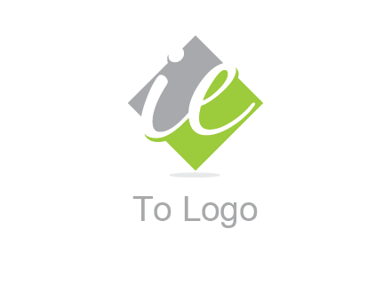 letter i and e inside the rhombus shape logo