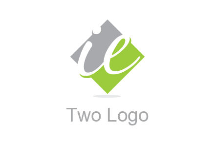 letter i and e inside the rhombus shape logo
