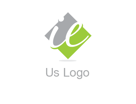 letter i and e inside the rhombus shape logo
