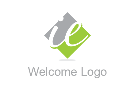 letter i and e inside the rhombus shape logo