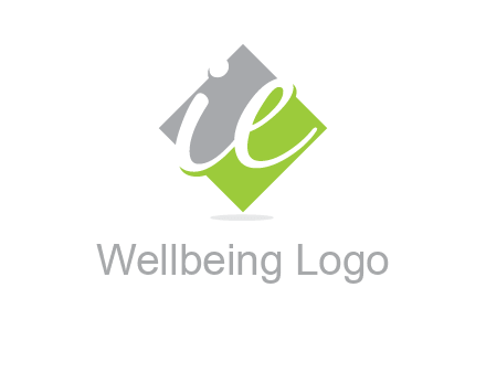 letter i and e inside the rhombus shape logo
