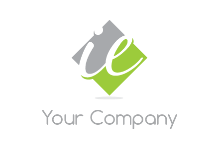 letter i and e inside the rhombus shape logo