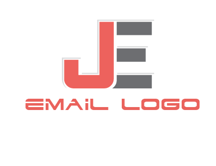 letter J with lines forming letter E