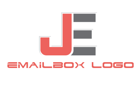 letter J with lines forming letter E