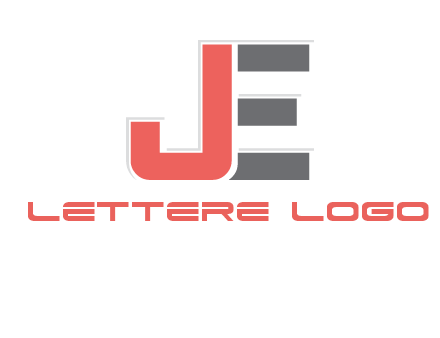 letter J with lines forming letter E
