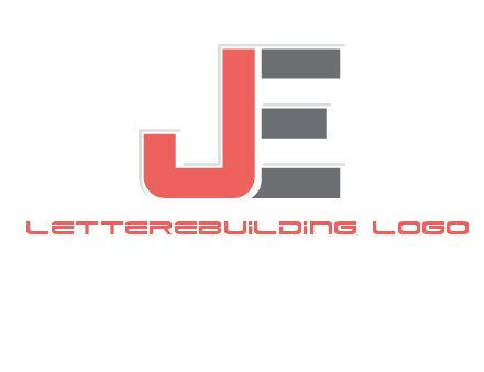 letter J with lines forming letter E