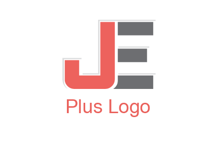 letter J with lines forming letter E