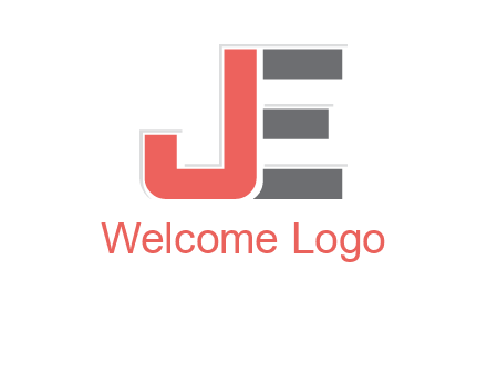 letter J with lines forming letter E
