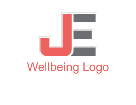letter J with lines forming letter E