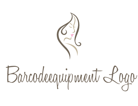 line art silhouette of woman profile beauty logo