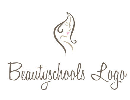 line art silhouette of woman profile beauty logo