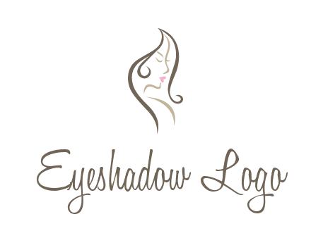 line art silhouette of woman profile beauty logo